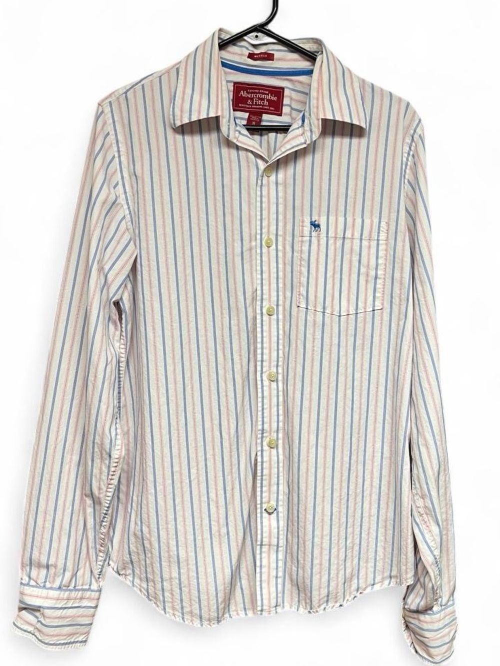 Abercrombie & Fitch Striped Button Down Long Sleeve Shirt Men’s XL